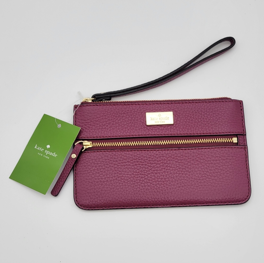 Kate Spade Highland Place Bee Wristlet Red Plum